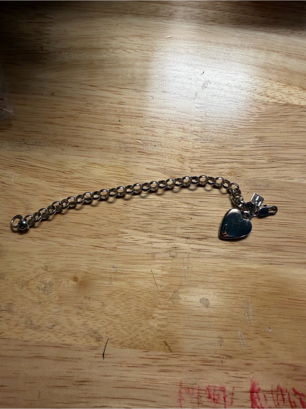 Silver Heart Charm Link Bracelet Park Lane Cherish